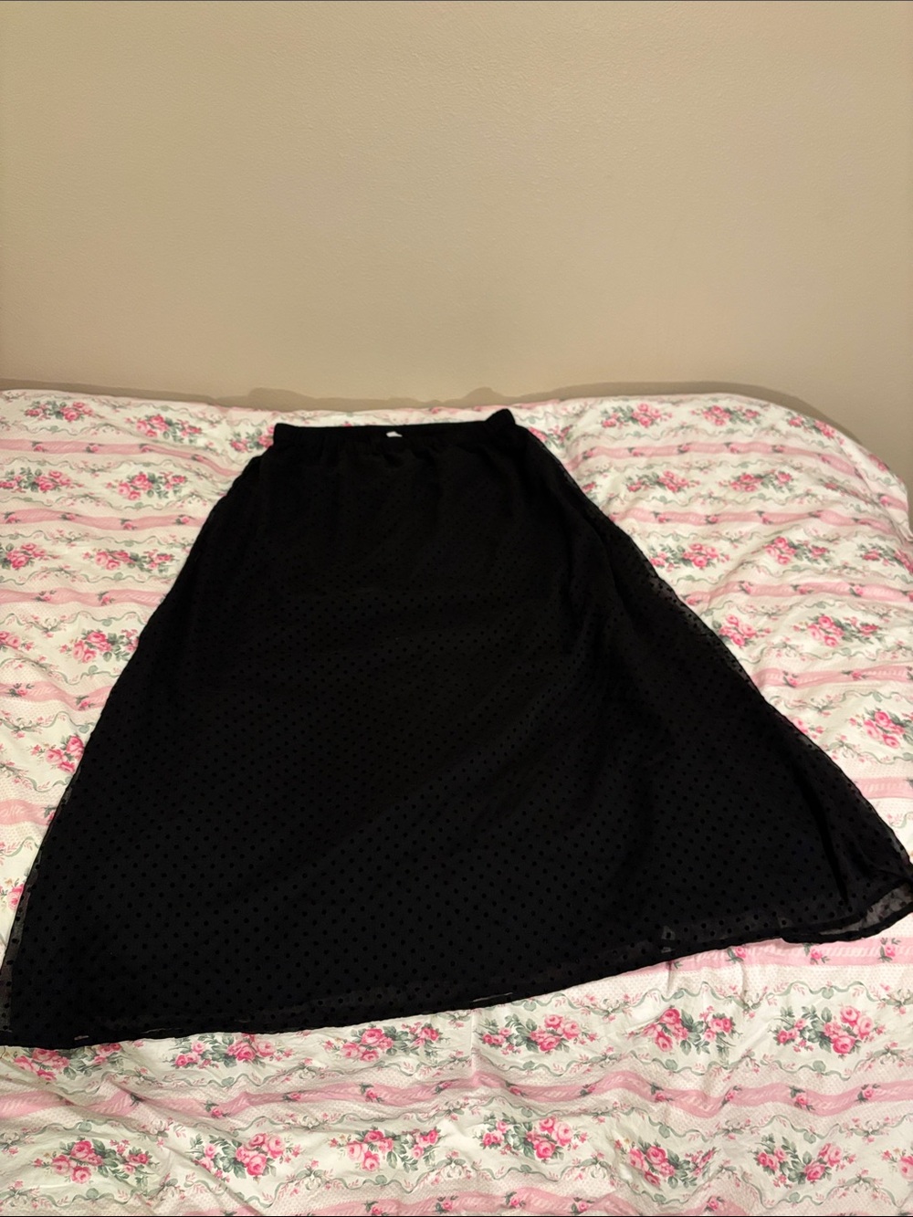 Old Navy Black A-Line Eyelet Midi Skirt